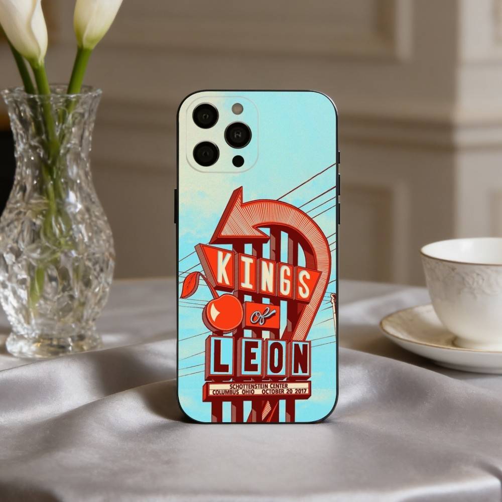 Электризующий Чехол для Телефона Группы K-Kings of Leon Для iPhone 17pro,16,15,14,13,12,11 Plus,Pro Max,XS,Мягкий Силиконовый Черный Чехол