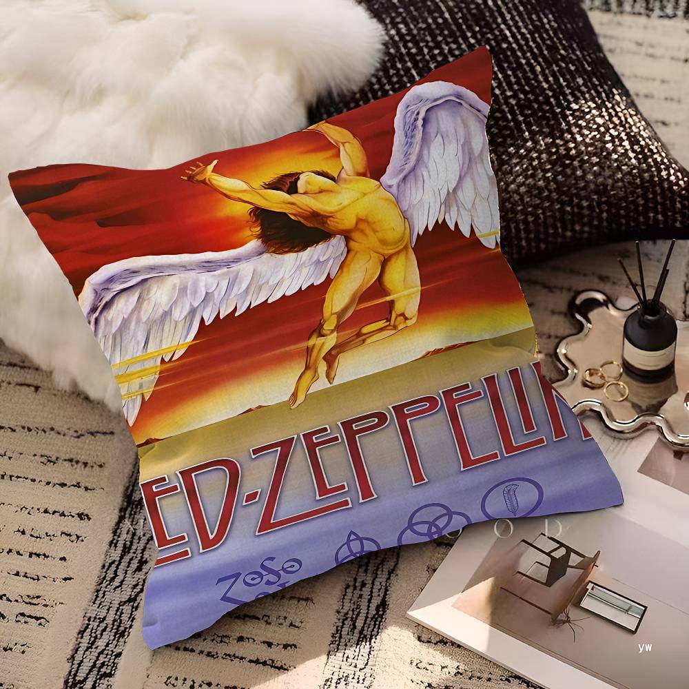 Группа L-Led Z-Zeppelin Подушка Подарок Декор для дома и офиса Спальня Диван Автомобиль Наволочка Чехол 45x45