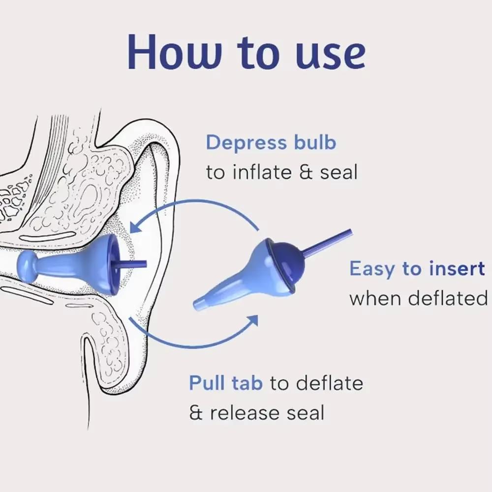 Waterproof Silicone Earplugs - Reusable Comfortable Noise-reducing Waterproof for Swimming Traveling Studying and Work