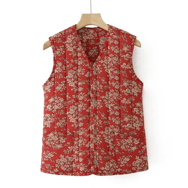 Женский стеганый зимний жилет YUZHAOLIN с V-образным вырезом