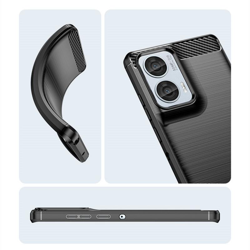 Чехол из ТПУ с текстурой из углеродного волокна для Motorola Moto G85 G84 G54 G34 E14 G04S G14 G24 Power, противоударный защитный чехол Fundas Coque