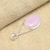 Розовый халцедон из стерлингового серебра 925 пробы, отличный ювелирный кулон ручной работы