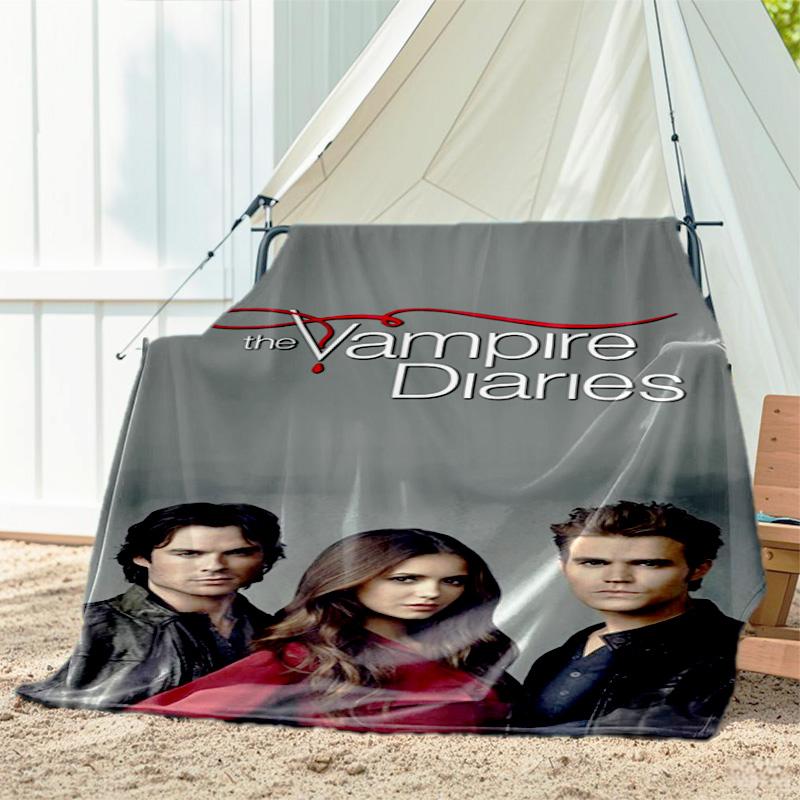 1pcThe movie, the Vampire Diaries pattern blanket, all season lightweight home office outdoor nap multifunctional blanket