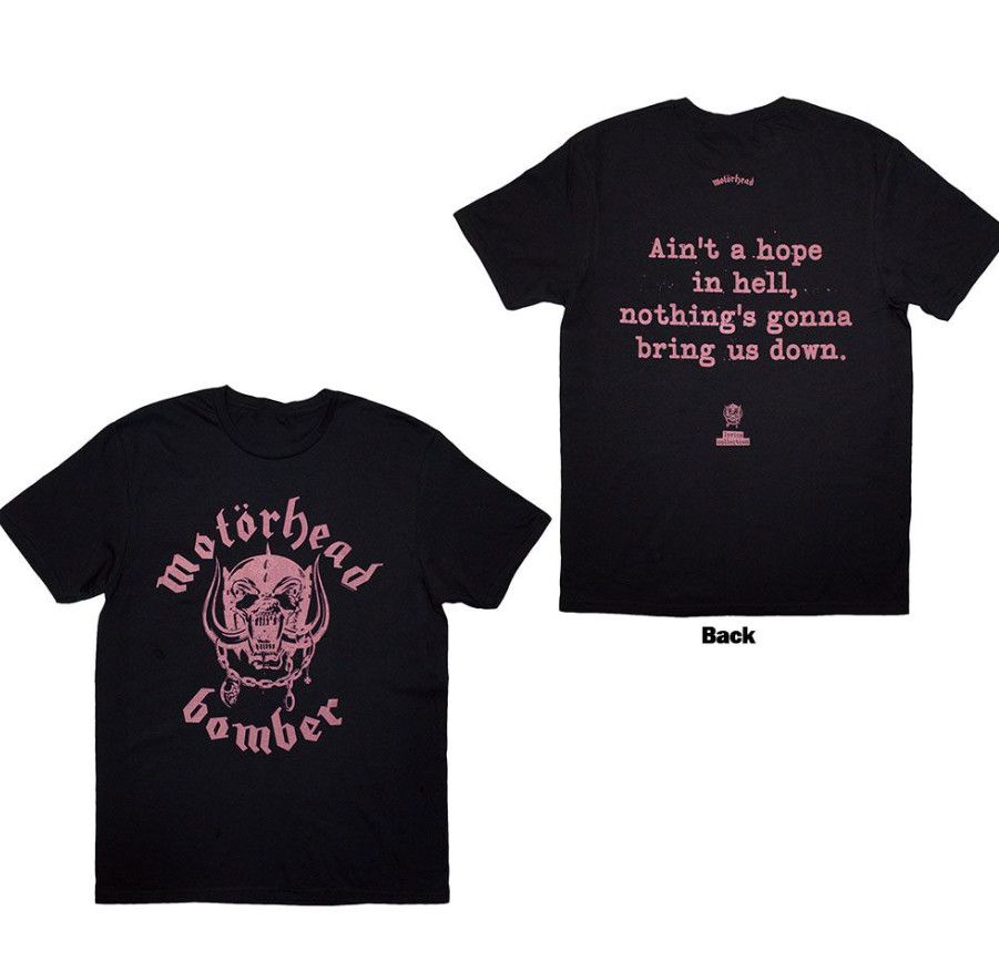 Unisex shirt Cotton Oversize Large Size Motorhead Bomber Lyric ,