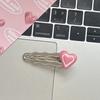 Новая корейская розовая заколка для волос со звездами для женщин Y2K милая волна металлическая заколка-автомат для волос для девочки милые акриловые аксессуары для волос