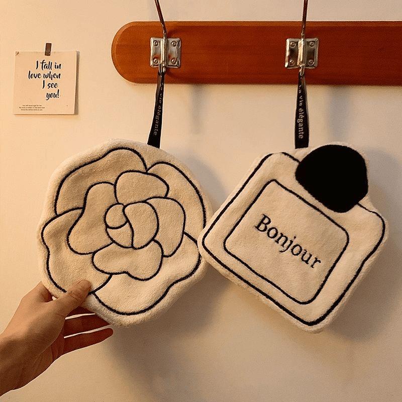 Парфюмированный стиль подвесное полотенце для рук ванная кухня утолщенный цветок впитывающее полотенце быстросохнущее креативное домашнее полотенце для рук