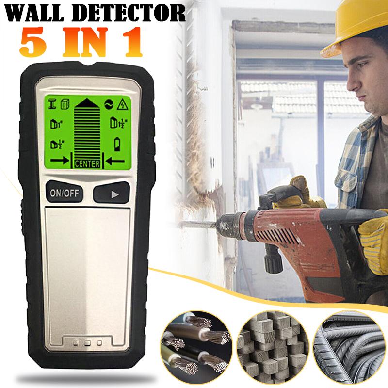 Электрический детектор 5 в 1, настенный детектор металла, датчик, поиск шпильки, кабельные сканеры