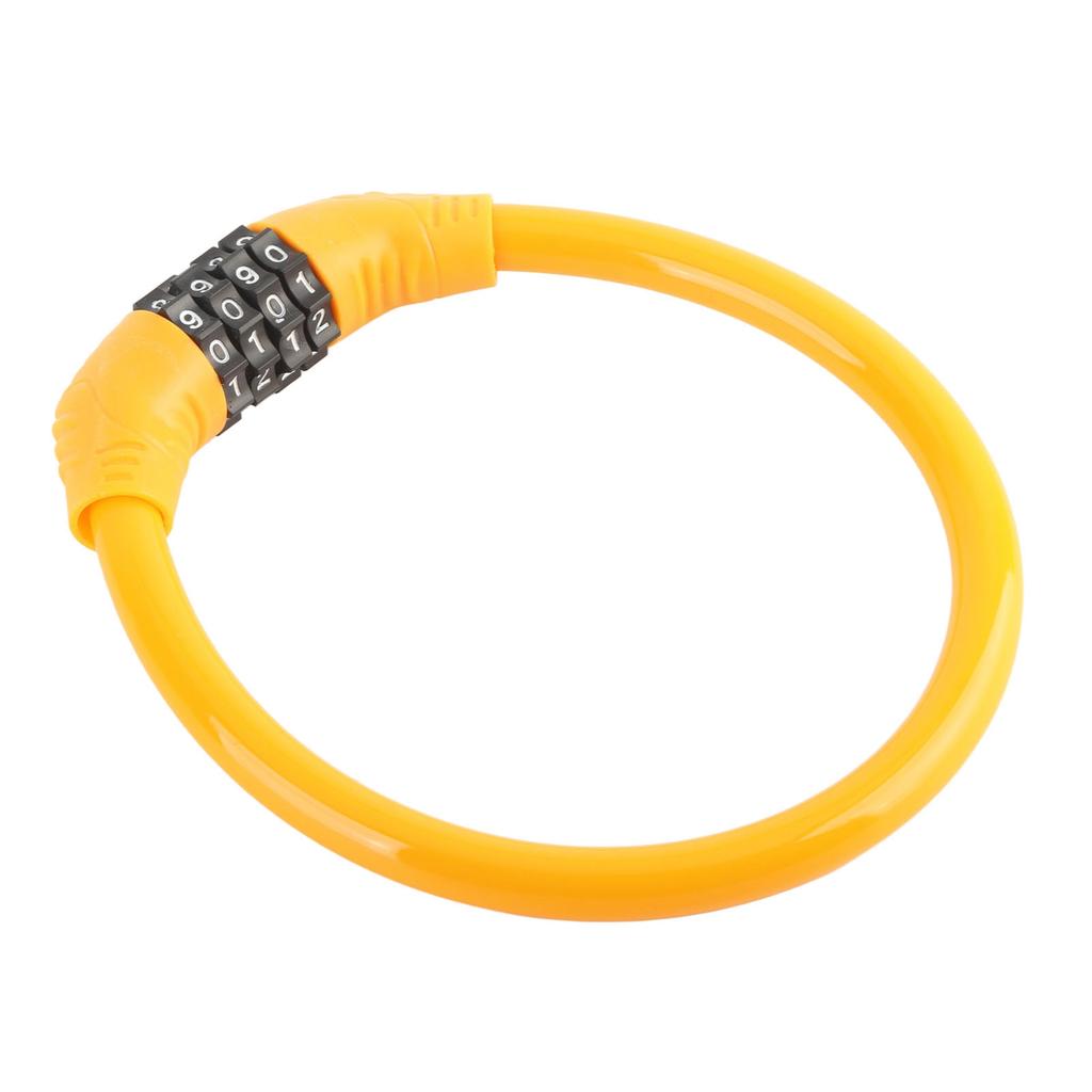 Трос для велосипедного замка повышенной безопасности 4?Велосипедные тросовые замки с цифровым номером для езды на велосипеде на открытом воздухе, оранжевый