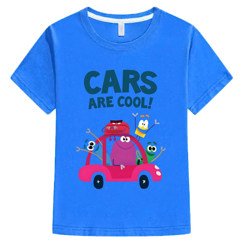 Летняя хлопковая футболка Storybots с мультяшным принтом, короткие топы, одежда для детей, принт Y2k, аниме, футболки с круглым вырезом