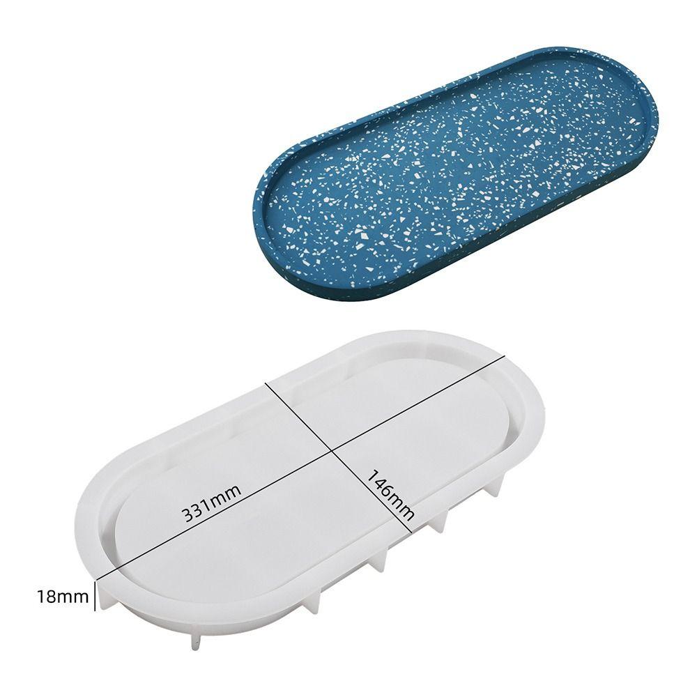 Овальная форма для подноса, силиконовая кристаллическая эпоксидная форма для хранения ручной работы, украшение для дома