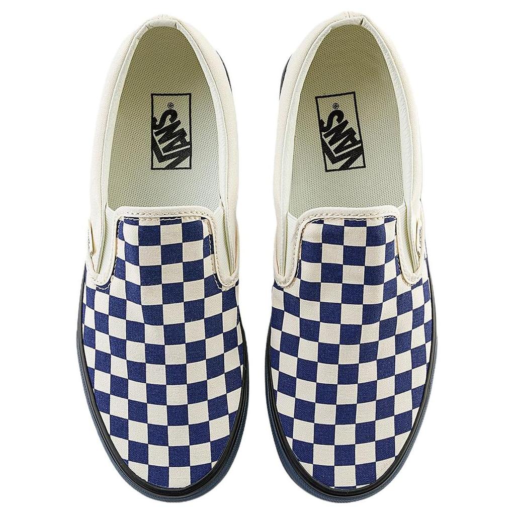 Vans CLASSIC SLIP on Low top Skateboard Shoes Unisex White Blue VN000EACGJT