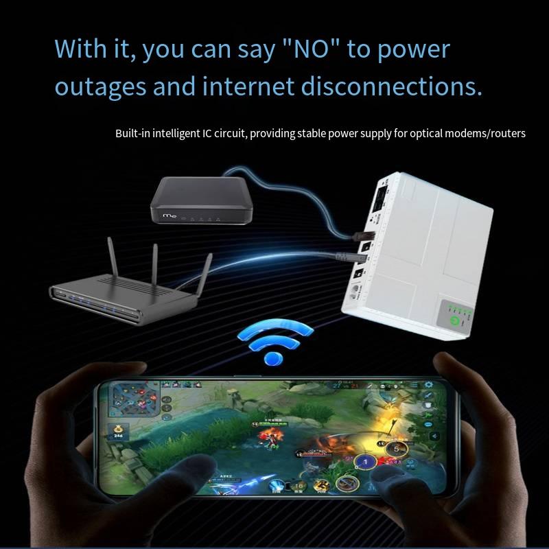Portable Mini UPS Uninterruptible Power Supply 5V 9V 12V DC Backup Power For WiFi Router CCTV Camera Modem Phone EU US Plug High