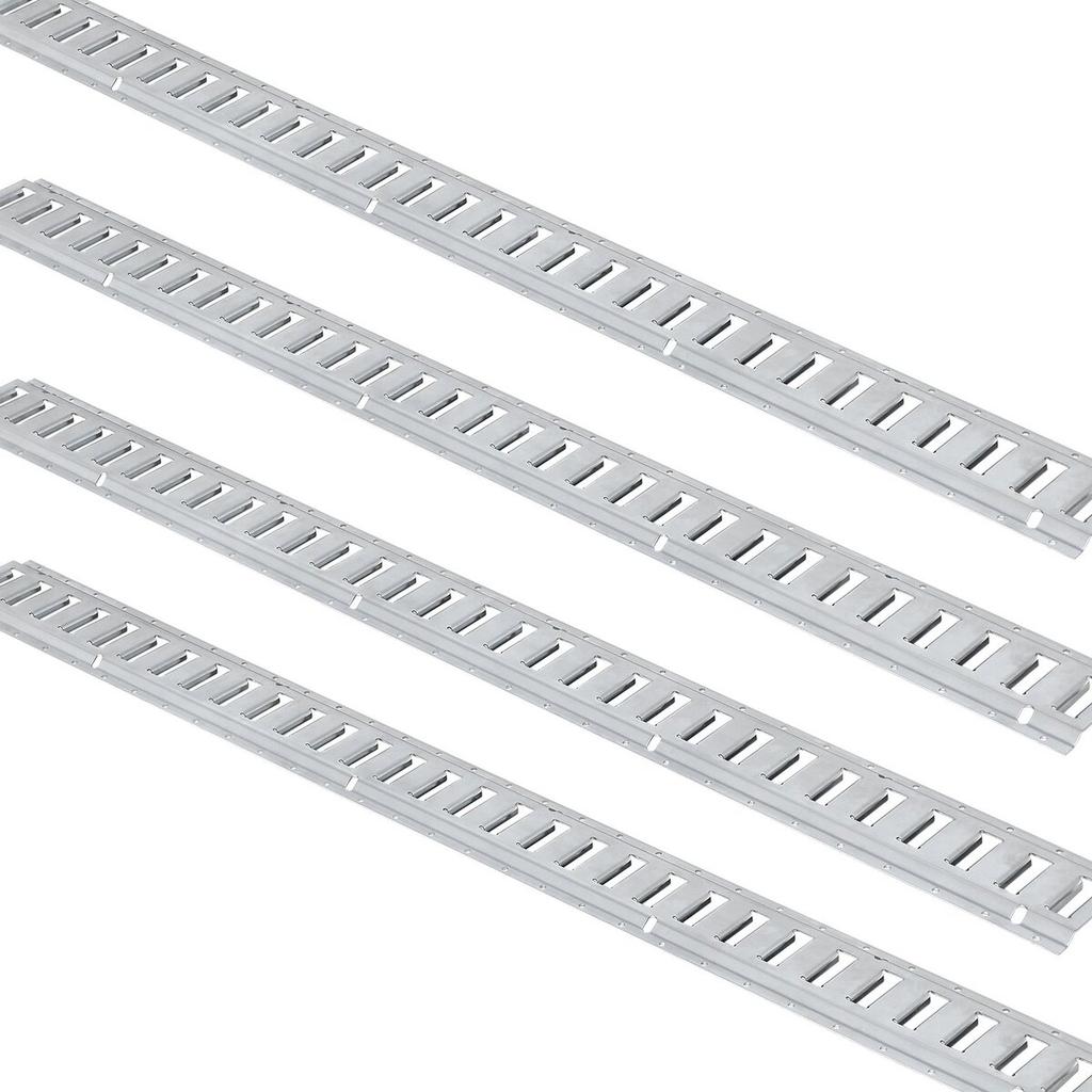 E Track Tie-Down Rail Kit, 24PCS 5' E-Tracks Set Includes 8 Steel Rails & 8 O-Ring Anchors & 8 Tie-Offs with D-Ring, Versatile Securing Accessories