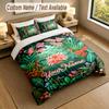 Decorative Artwork Theme Personalized 3Pcs Bedding Set Custom Text & Name 1 Sheet 2 Pillowcases Household Bedding 1pc