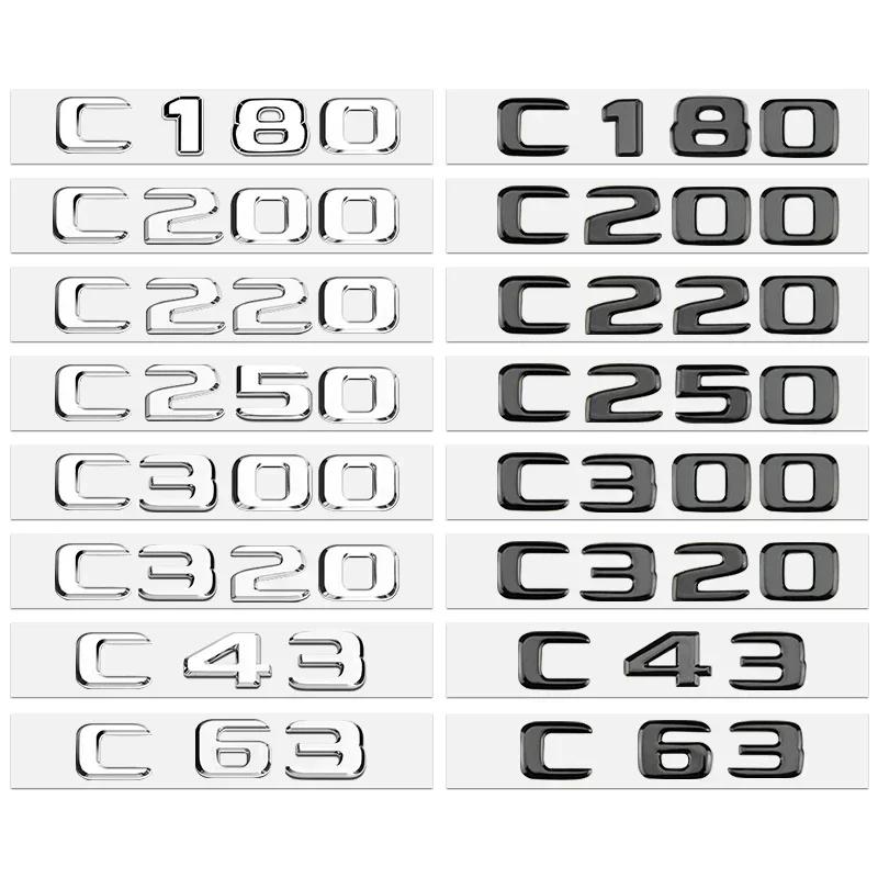 Для Mercedes Benz 3D буквы Наклейки на автомобиль Mercedes Benz AMG C200 C220 C250 C300 E300 E320 V6 V8 W205 W204 W213 Эмблема на багажник