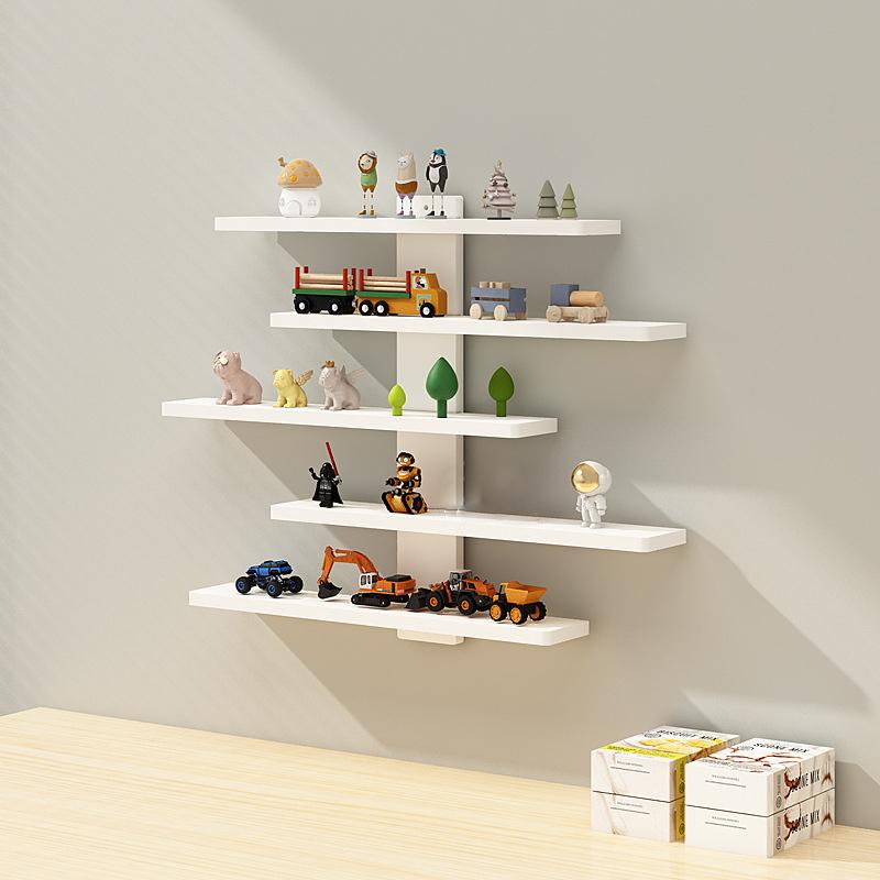 5-Tier Adjustable Wall-Mounted Display Shelf For Action Figures, Small Building Blocks & Collectibles - Modern Home Decor Storag