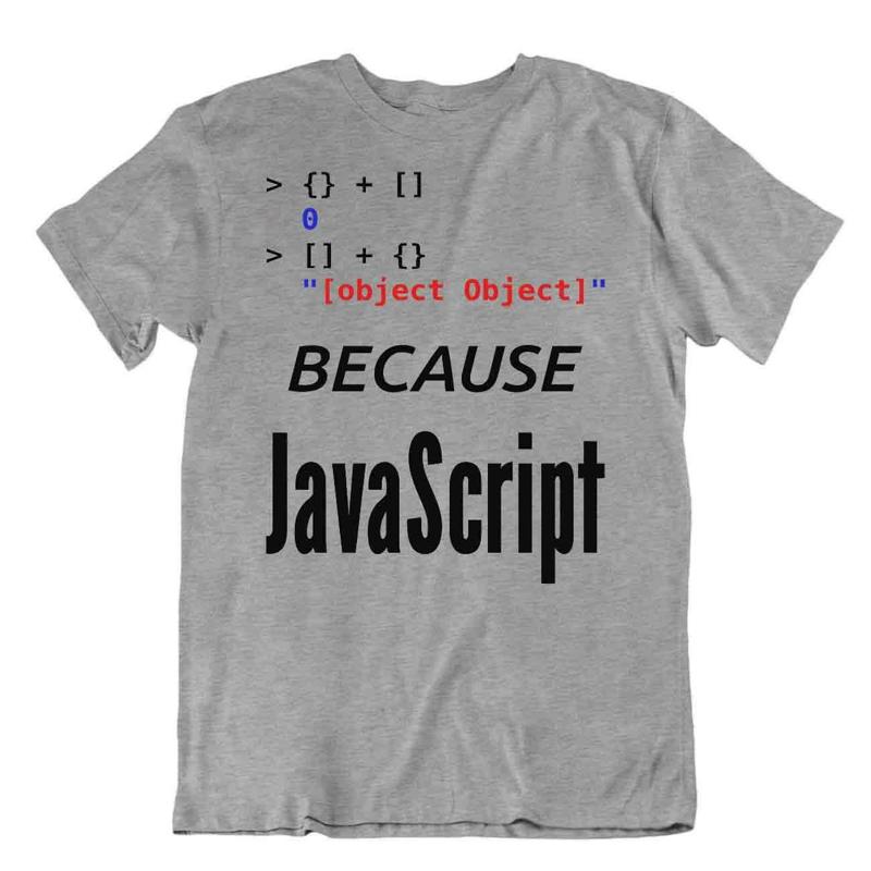 Код объекта Футболка Javascript Смешная футболка Программист Компьютерная футболка