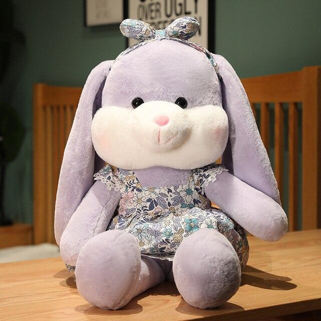 40/50/70 см Kawaii юбка с цветочным принтом, плюшевые игрушки в виде кролика, мягкие игрушки в виде кролика, милые игрушки для детей, подарки на день рождения для девочек