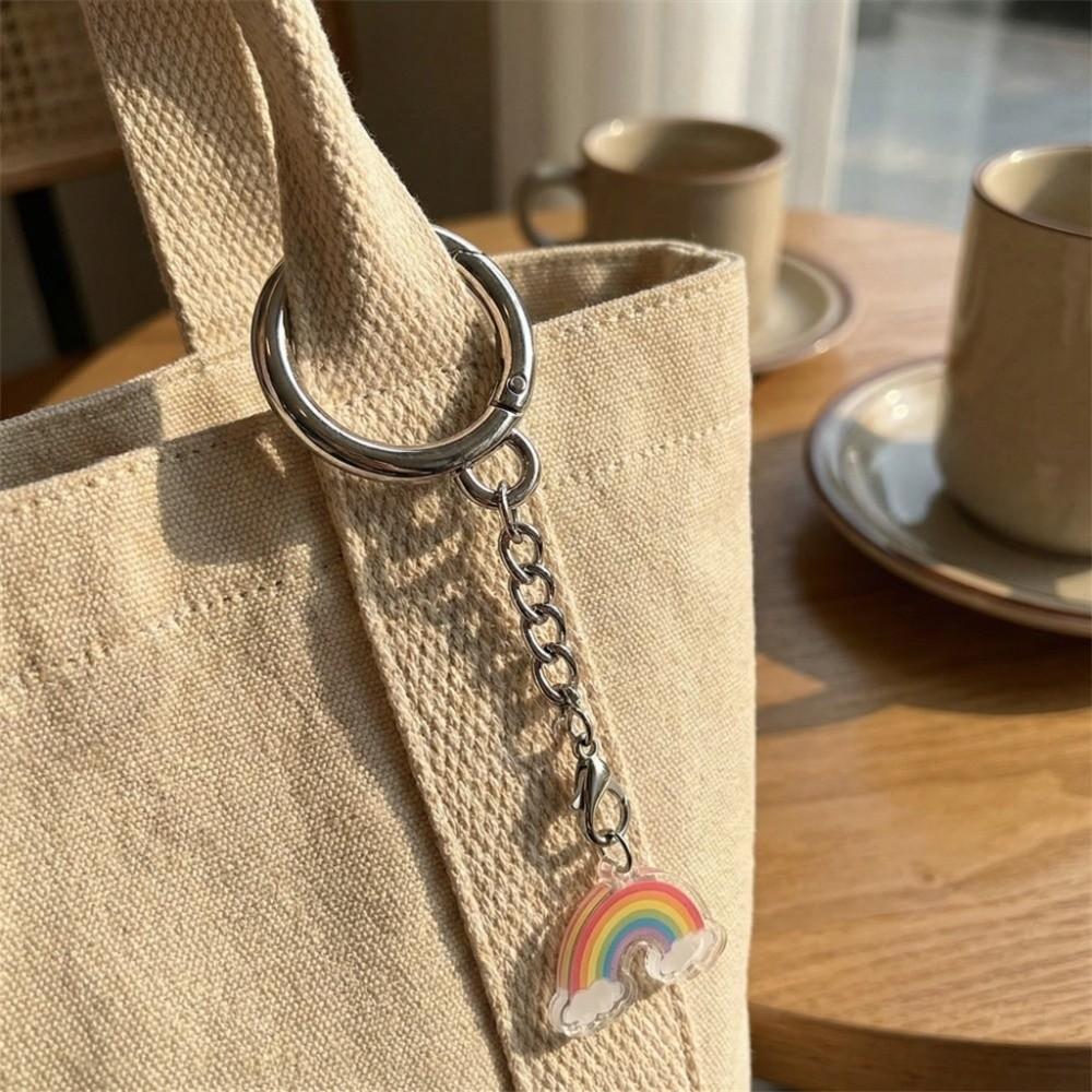 10Pcs Mirror Polish Keychains Keys Holder Spring Ring Clasp Keyring Split Ring DIY Key Chains