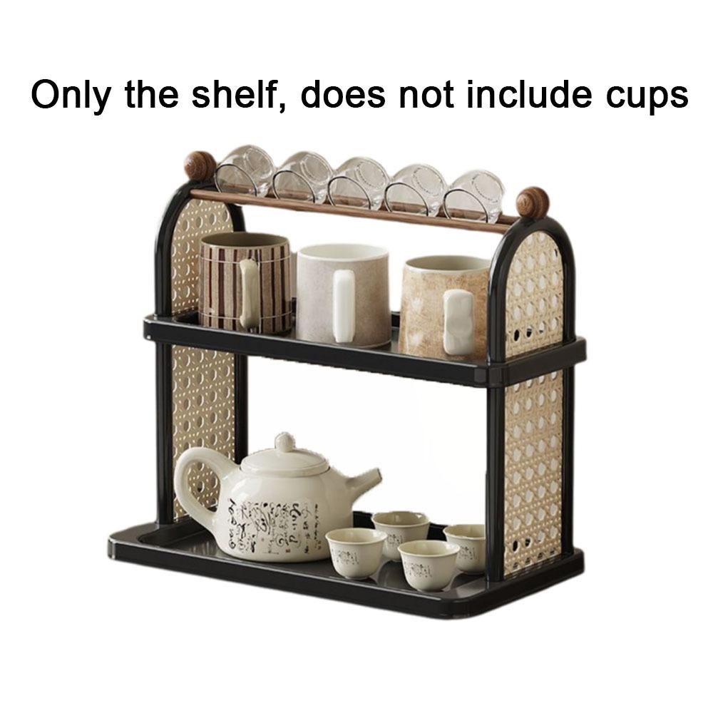 Plastic Cup Holder Saving Space Mug Storage Rack Cosmetics Storage Rack Desktop