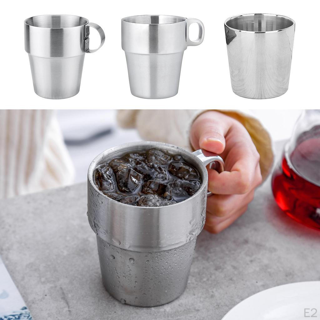 Портативные пивные кружки из нержавеющей стали на 10 унций, чашка для кемпинга и путешествий, посуда для напитков, двухслойная, соломинка, дружелюбная,