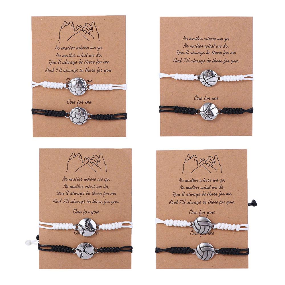 Baseball Football Ball String Rope Korean Style Bracelet Couple Hand Rope Jewelry Accessories