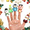 5 PCS Christmas Finger Puppets Santa Claus Snowman Elk Pirate Puppets Party Favors & Stocking Stuffers for Kids PVC Material