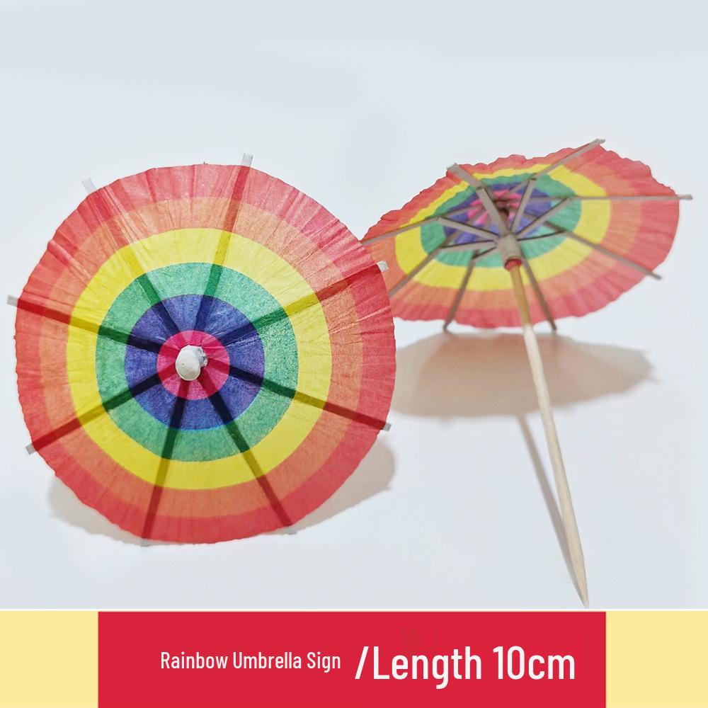 Tropical Cake & Cocktail Decoration Set: Coconut Tree, Umbrella, Insert Cards