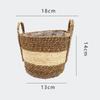 Nordic INS Straw Weaving Flower Plant Basket Grass Planter Indoor Outdoor Garden Pot Covert Container for Plantable Bonsai Decor