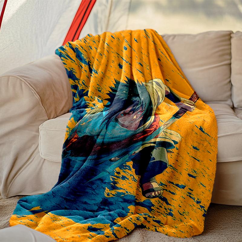 1pc Comfortable Home Print Throw Blanket, naruto Blanket For Bed and Sofa Use, Special Present For Family