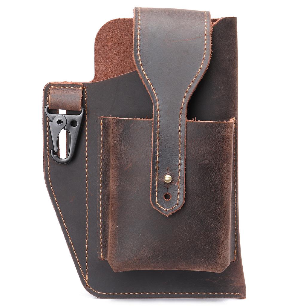 MVA Leather Phone Holster for Men Belt Loop Multitool Sheath with Key Holder Tactica Waist Bag with Phone Holsters 9064