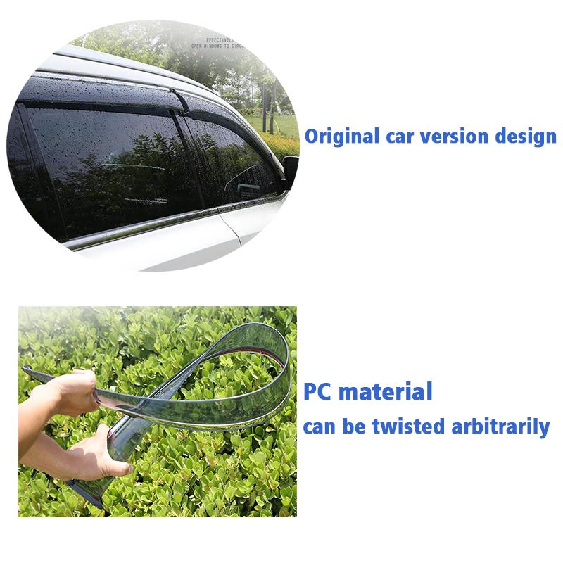 FOR Jaguar F-PACE 2016-2022 Window Visors Rain Guard Windows Rain Cover Deflector Awning Shield Vent Guard Shade Cover Trim