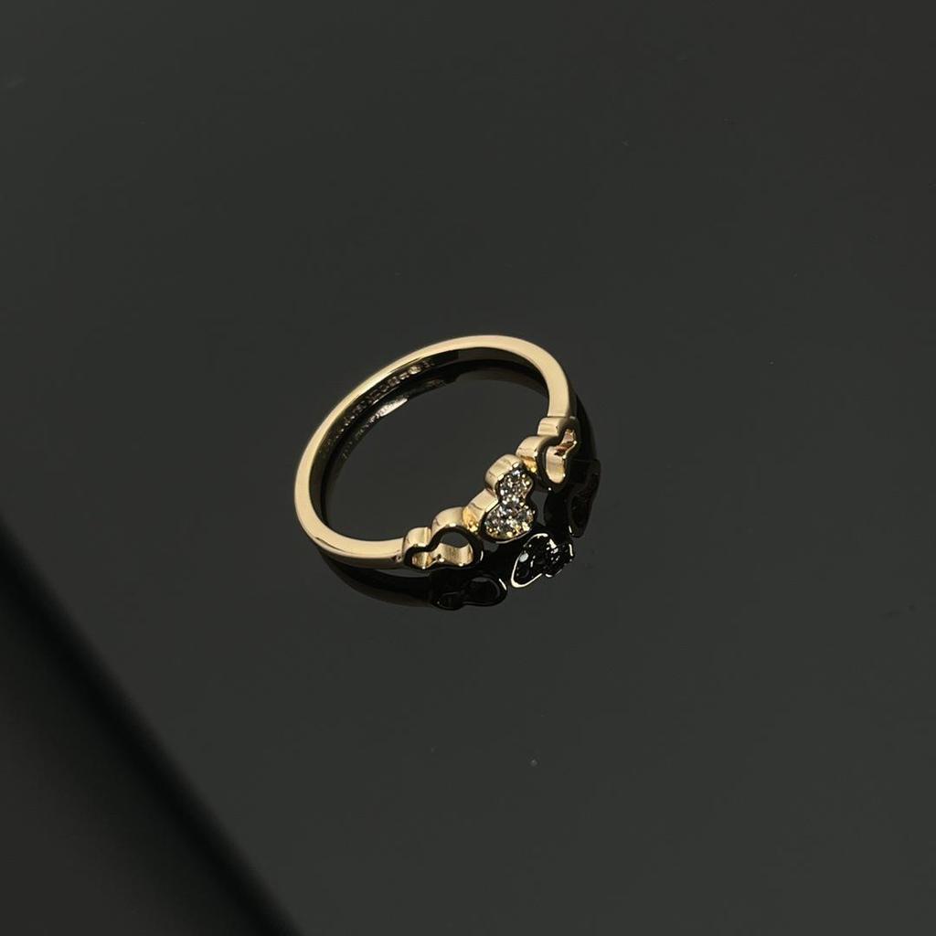Qijia 925 Sterling Silver CNC Diamond Enamel Gourd Ring
