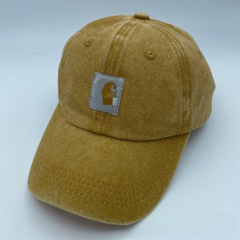 English Style Vintage Cotton Cap With Embossed Letters And Sun Shield For Men And Women