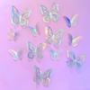 New 12Pcs Happy Birthday Cake Topper Rose Gold Folding Type Butterfly Kids Party Cake Topper Dessert Decoration Baby Shower Gift