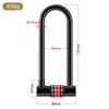 Extended U-shaped Anti-theft Combination Lock Double Glass Door Shop Door Padlock Bicycle Lock Bike Accessories Outdoor Sports 4