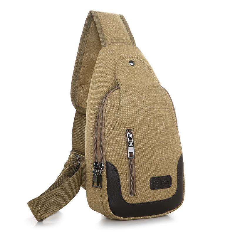Bags 2023 New Men's Canvas Messenger Shoulder Chest Bag, Small Casual Backpack, Waist Bag