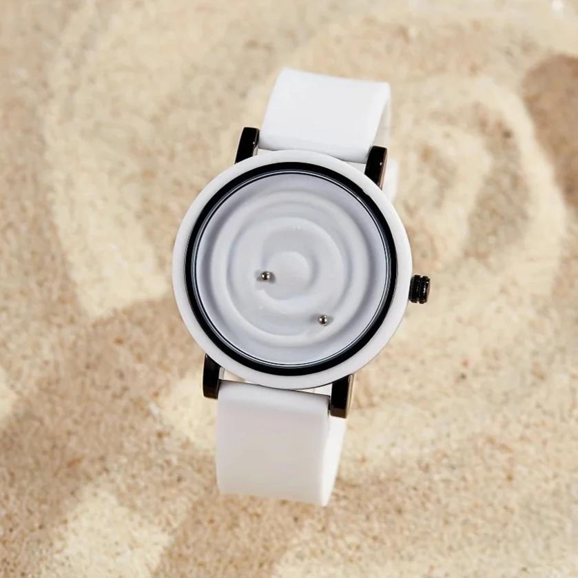 Fashionable Floating Magnetic Pointer Free Ball Bearing Creative Simple Waterproof Quartz Watch Student Women Men