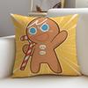 Fun CCookie RunS Cushion Cover Breathable and skinfriendly linen pillowcase square removable and washable cushion