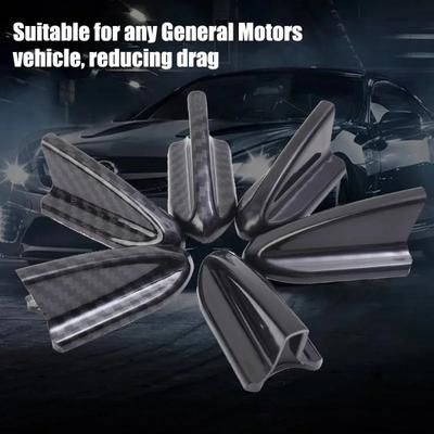 6 шт., защита от УФ-излучения и защита от непогоды, 6 шт., черная крыша автомобиля EVO-Style PP, спойлер, крыло, генератор вихрей, антенна «Акула»