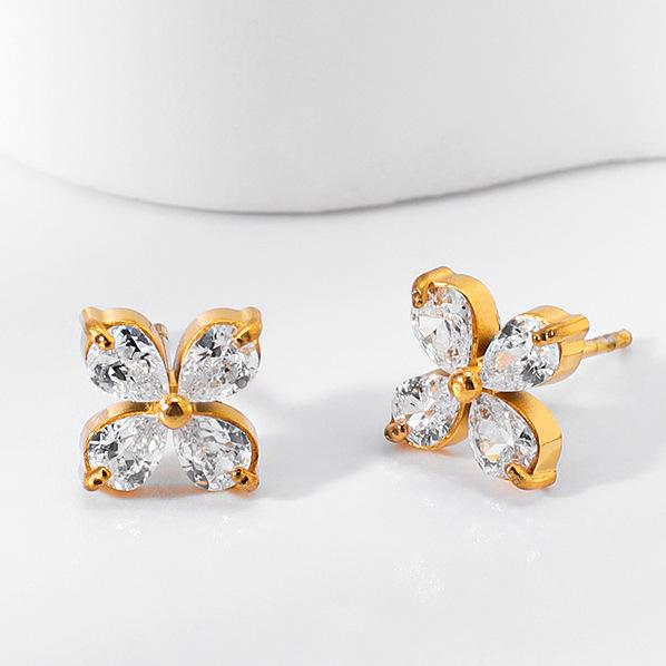 Custom Exquisite Minimalist Gold Plated Floral Fashion Jewelry Sets Gift