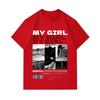 Men's 100% Cotton Crew Neck Short Sleeve T-Shirt, My Girl Letter Print Casual Soft Breathable Daily Streetwear Tee for Summer Outdoor Daily Wear