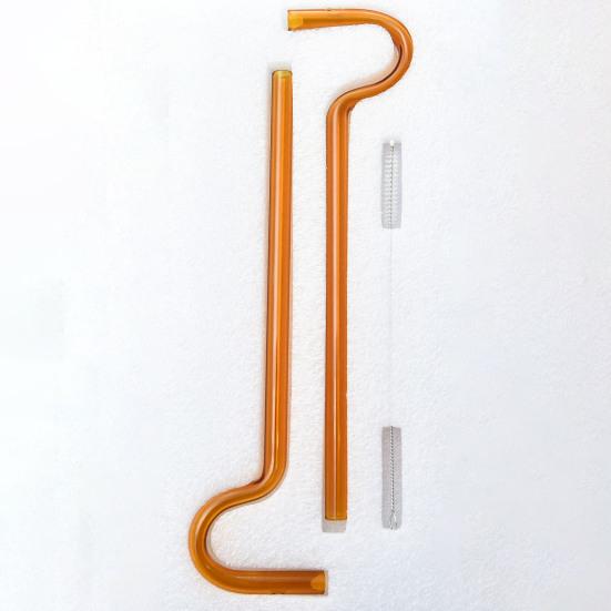 Витражные соломинки, 2 шт./компл., повторно используемые с кистью, новые прочные съемные вилки, соломинки для питья воды, тонкая работа, против морщин на губах