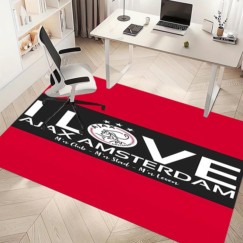 1pc AFC Ajax Print Area Rug - Soft, Washable Non-Slip Indoor Mat, Living Room, Home Office Decorative Rug,Office Decorative