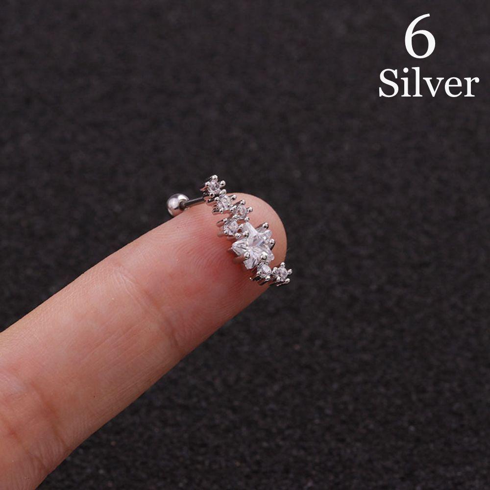 Body Jewelry Cz Zircon Star Leaves Cartilage Ear Stud Helix Tragus Piercing Earring Stainless Steel