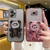 PocoX6 pro милый медведь-держатель, кронштейн с блестящим покрытием, чехол для Xiaomi Mi Poco X6 X3 X5 M6 M5 M5S M4 M3 F5 F3 F4 pro, чехол-подставка