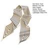 Women Neck Scarf Striped Contrast Color Satin Triangle Edge Wide Band Neck Decoration OL Style Commute Lady Hair Band Clothes Accessory