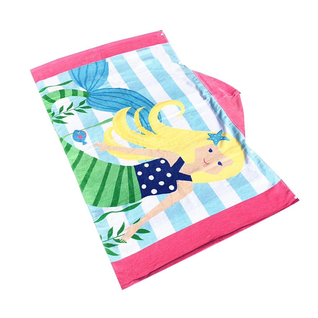 Детское детское плавательное пляжное банное полотенце с капюшоном из мультфильма, утепленный мягкий плащ