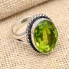 Peridot Gemstone Handmade 925 Sterling Silver Ring Jewelry For Christmas