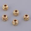 5 шт. твердые латунные бусины-разделители для ожерелья, браслетов, серег, ювелирных изделий своими руками, круглая форма